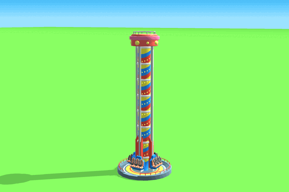 Drop tower in Amusement Factory