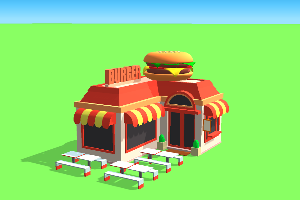 Burger restaurant in Amusement Factory