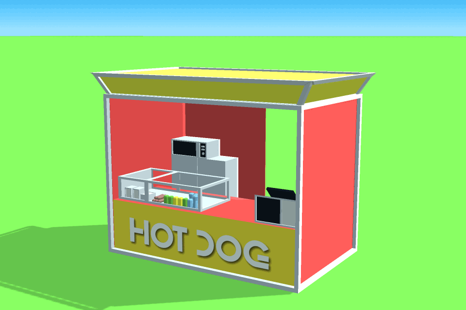 Hot dog stand in Amusement Factory