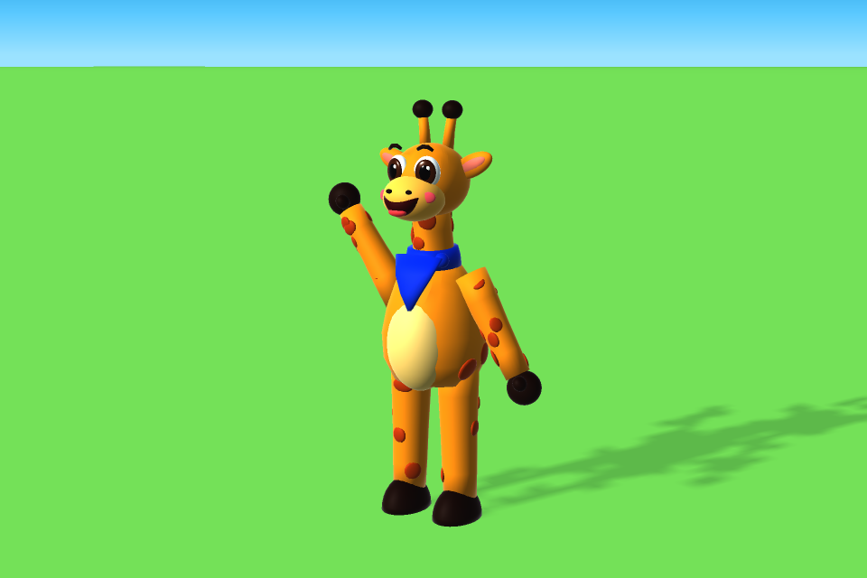 Giraffe mascot in Amusement Factory